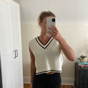 Cropped sweater vest